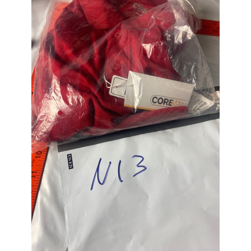 Core365 Mens Red Performance Polo Shirt Collared NWT